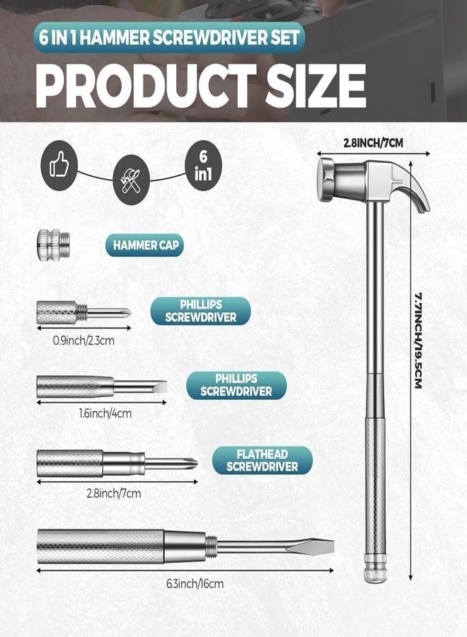 AARUX Multifunctional Metal Hammer and Screwdriver Set | Multi-Tool with Screwdriver Bits, Claw Hammer, Ergonomic Handle | Perfect for Home Repair, DIY Projects, Professional Use, Durable & Compact Tool Kit - Image 4